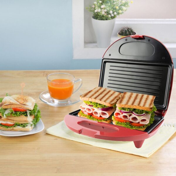 Mini Grill e Sanduicheira Philco Inox Vermelha 750W