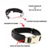 Pulseira Bracelete Ajustável Masculina em Couro Preto Fé Força e Coragem - Imagem 3