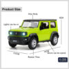 DDK 1 : 26 SUZUKI JIMNY Diecast Modelo Carro De Brinquedo Metal Som E Pull Back Boy Criança Amigo - Imagem 2
