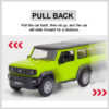 DDK 1 : 26 SUZUKI JIMNY Diecast Modelo Carro De Brinquedo Metal Som E Pull Back Boy Criança Amigo - Imagem 4