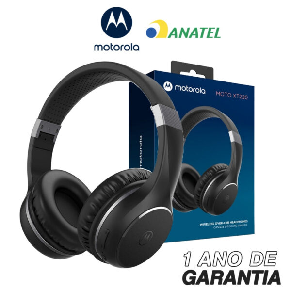 Fone de Ouvido Bluetooth Motorola Moto XT 220, Som HD e Microfone - Preto